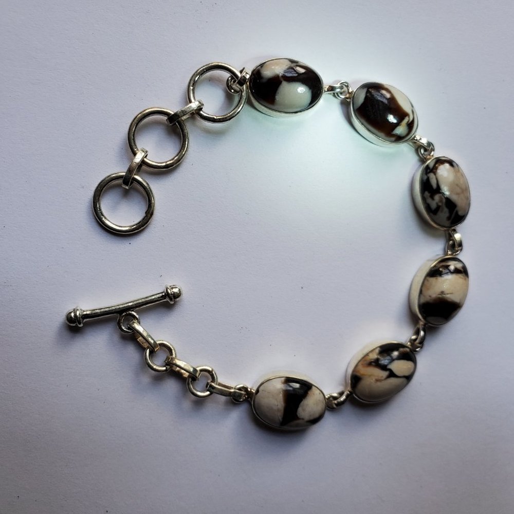 JASPER STERLING SILVER BRASELET - Picture 4 of 12